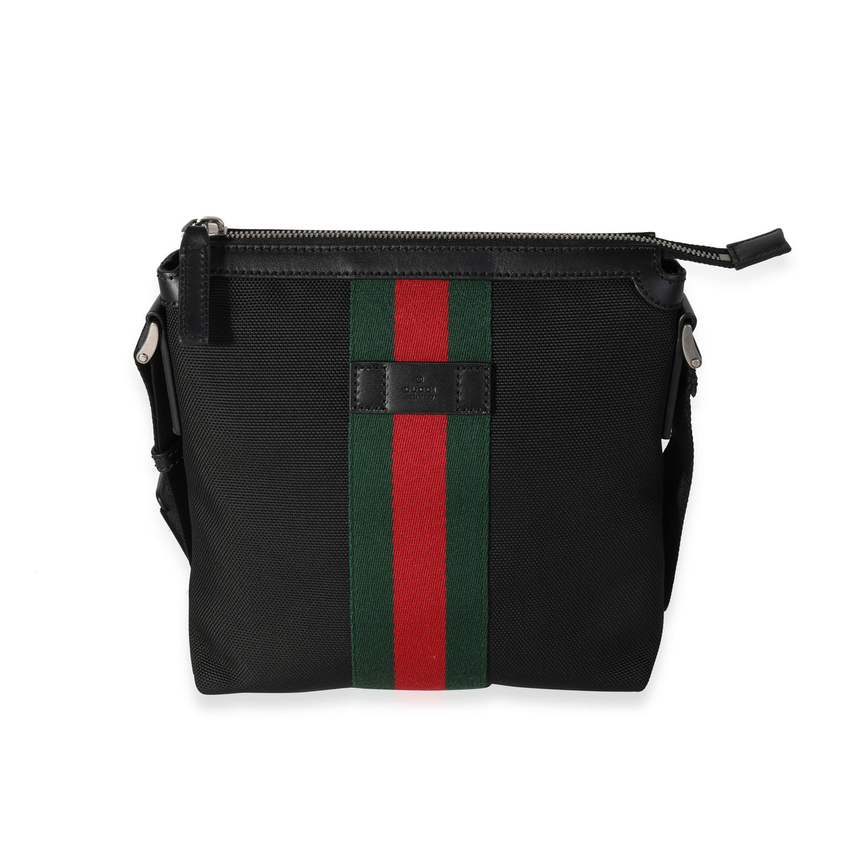 gucci black techno canvas messenger bag