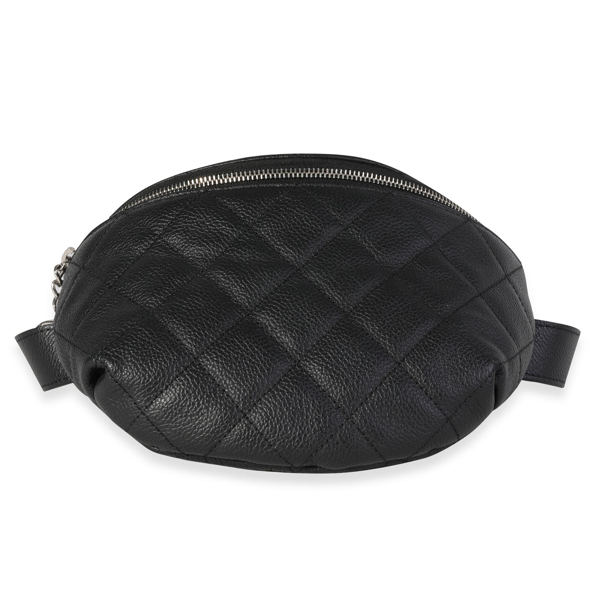 Chanel Uniform Black Quilted Caviar Waist Belt Bag | myGemma