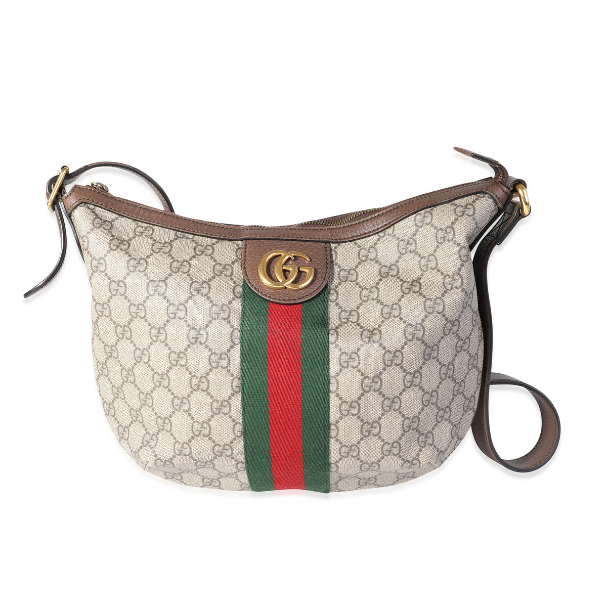 Gucci GG Supreme Web Ophidia Half Moon Shoulder Bag | myGemma | Item #117972