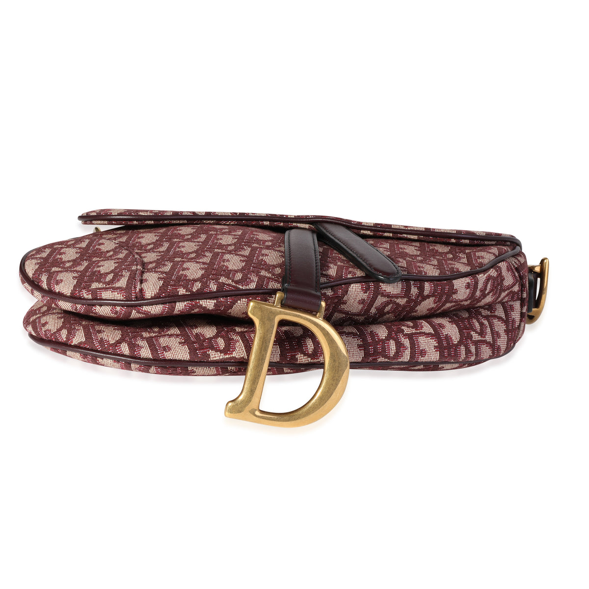 Dior Bordeaux Oblique Jacquard Saddle Bag | myGemma | Item #118109