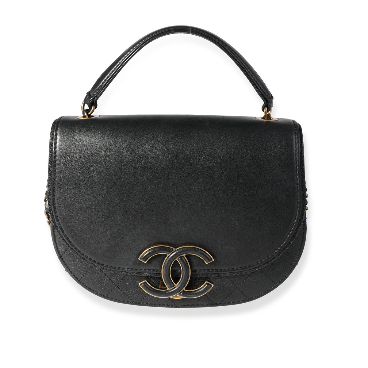 Chanel Black Quilted Calfskin Coco Curve Flap Bag | myGemma | Item #118341