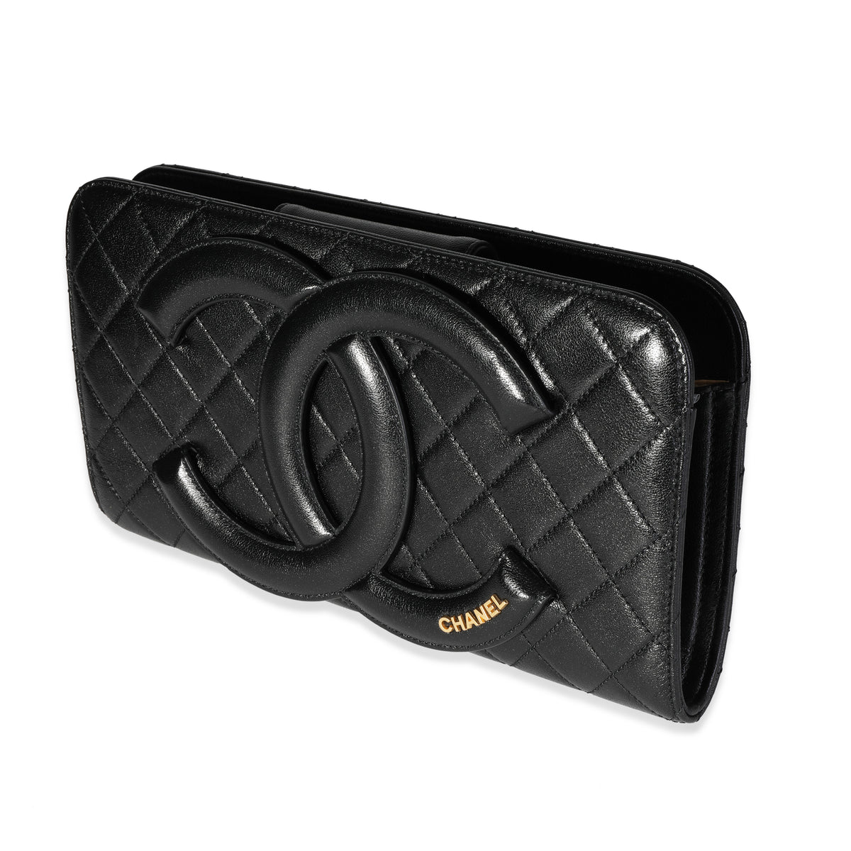 Chanel Black Quilted Chèvre Coco Midnight Clutch | myGemma | Item #118565