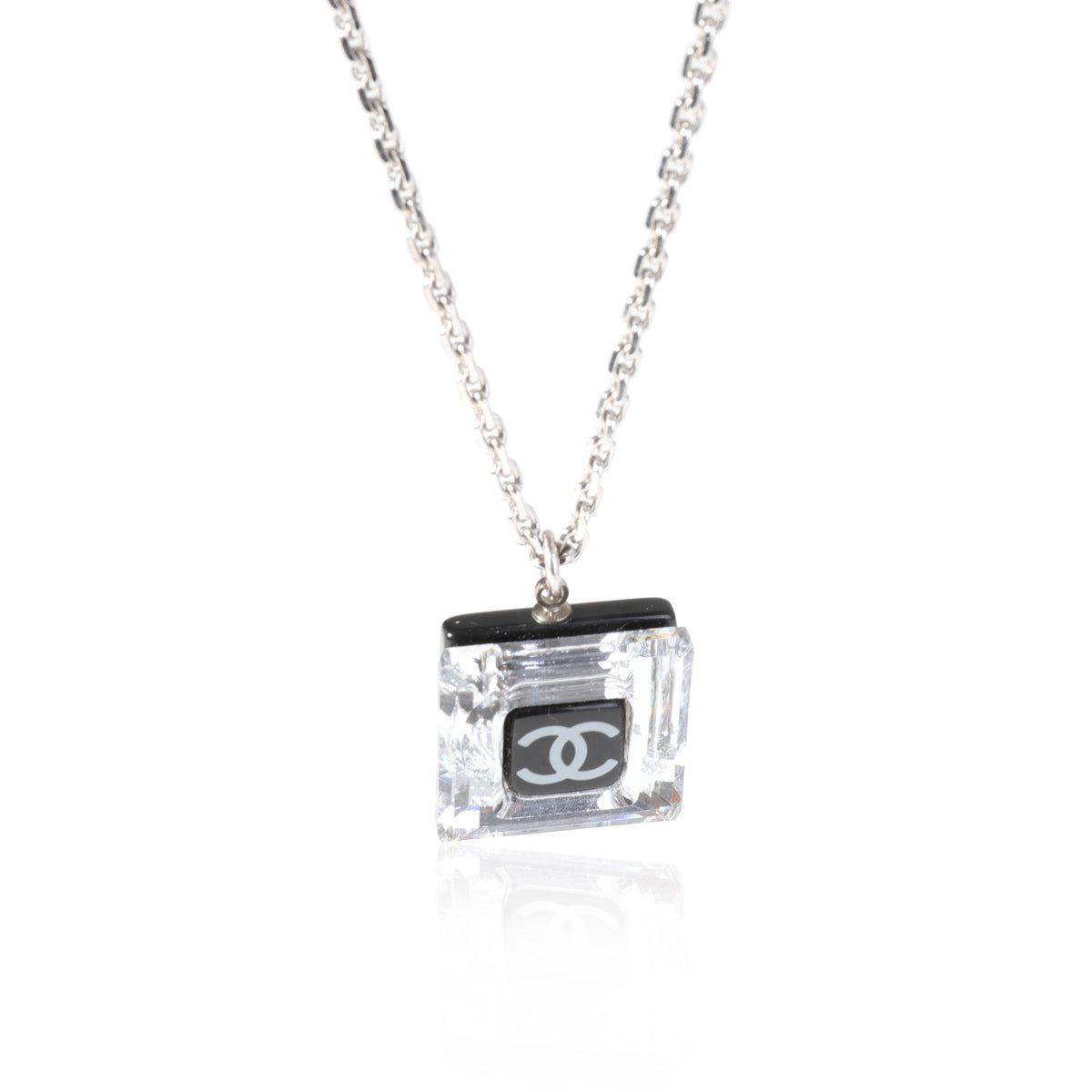 Chanel Swarovski Crystal CC Logo Small Pendant Necklace  Yoogis Closet