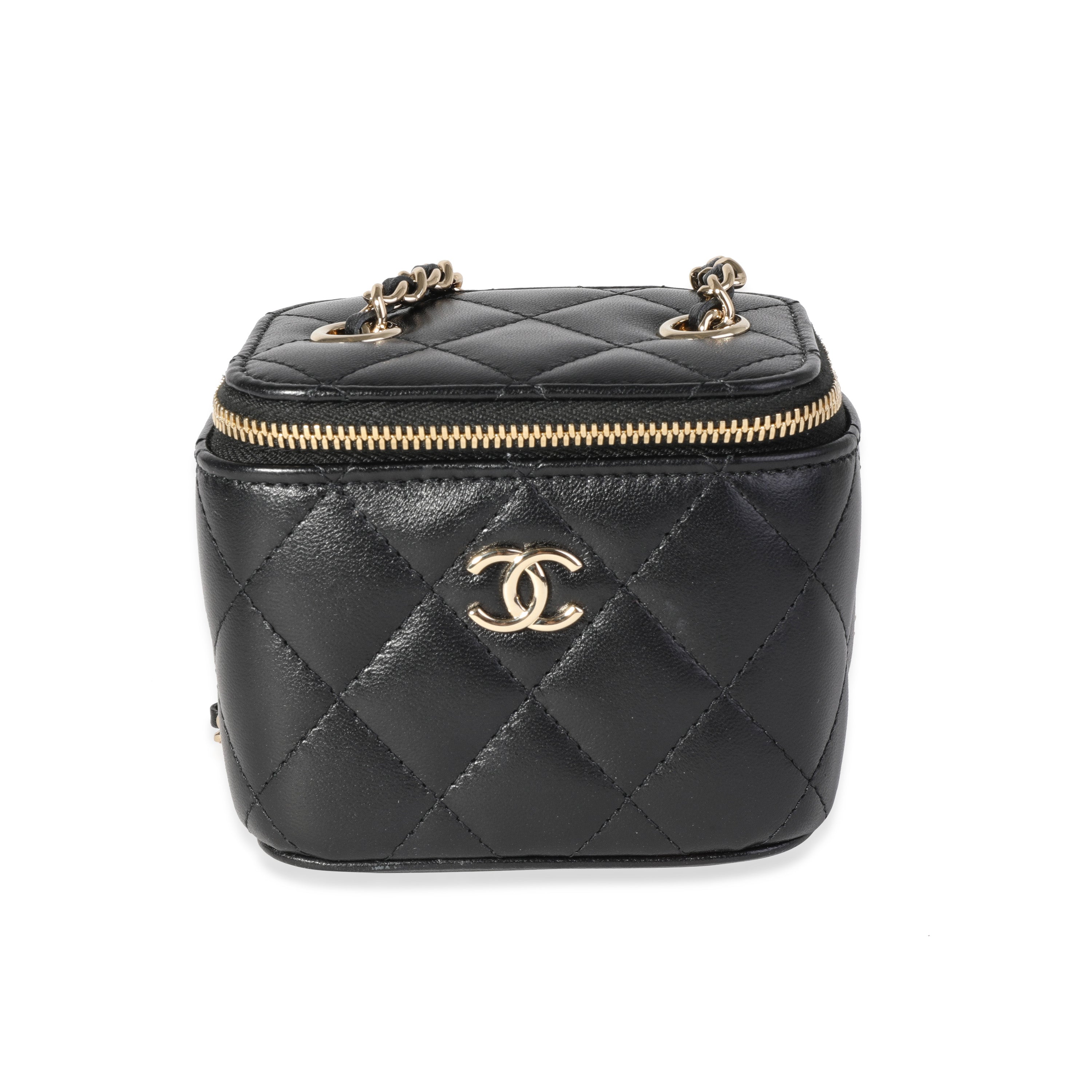 Chanel Black Quilted Lambskin Mini Vanity Case with Chain | myGemma | DE |  Item #119525