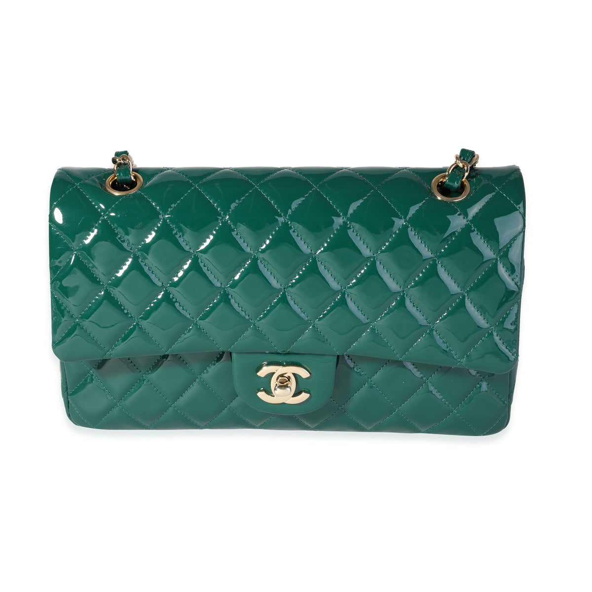 chanel green patent bag