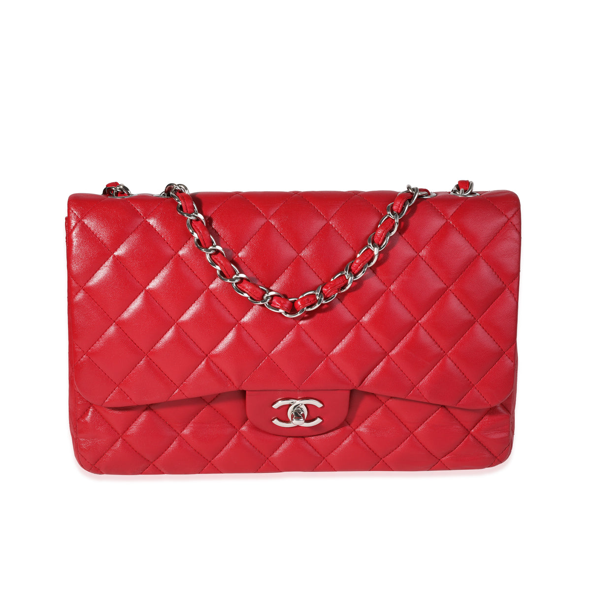 Authentic chanel mini Square Flap Bag Red Color  eBay