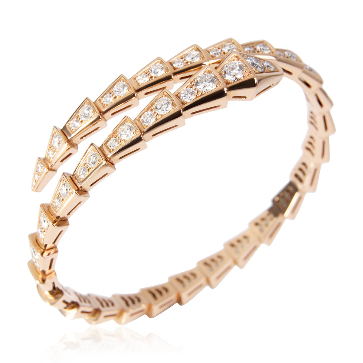 BVLGARI Serpenti Viper Diamond Bracelet in 18k Rose Gold | myGemma | NZ |  Item #121054