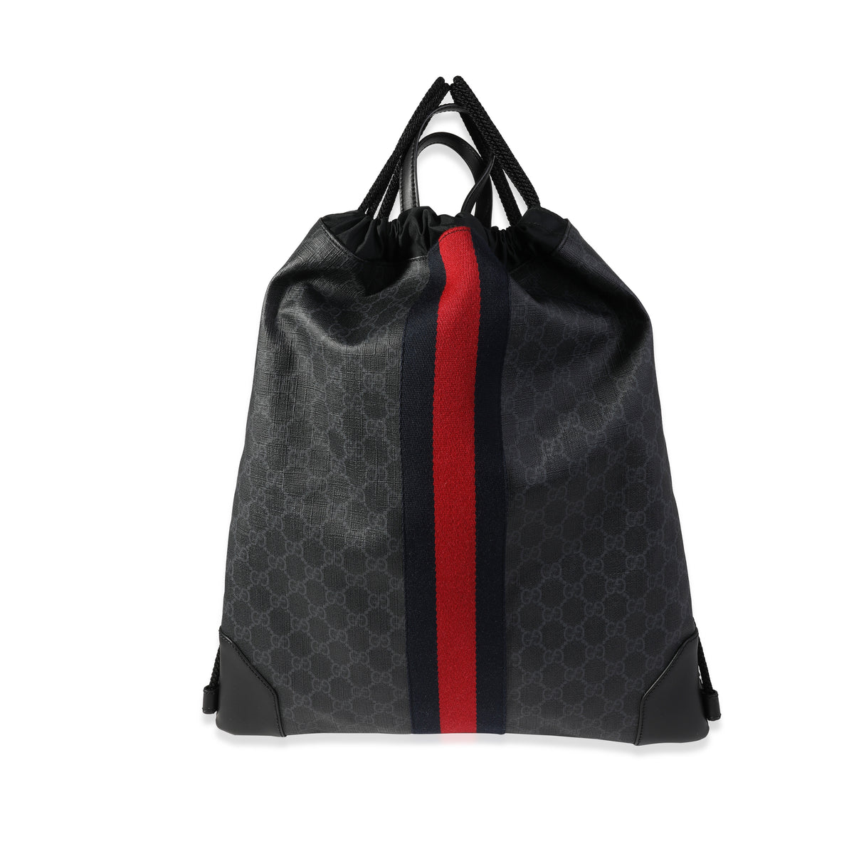Gucci Black GG Supreme Drawstring Backpack | myGemma | DE | Item #121163