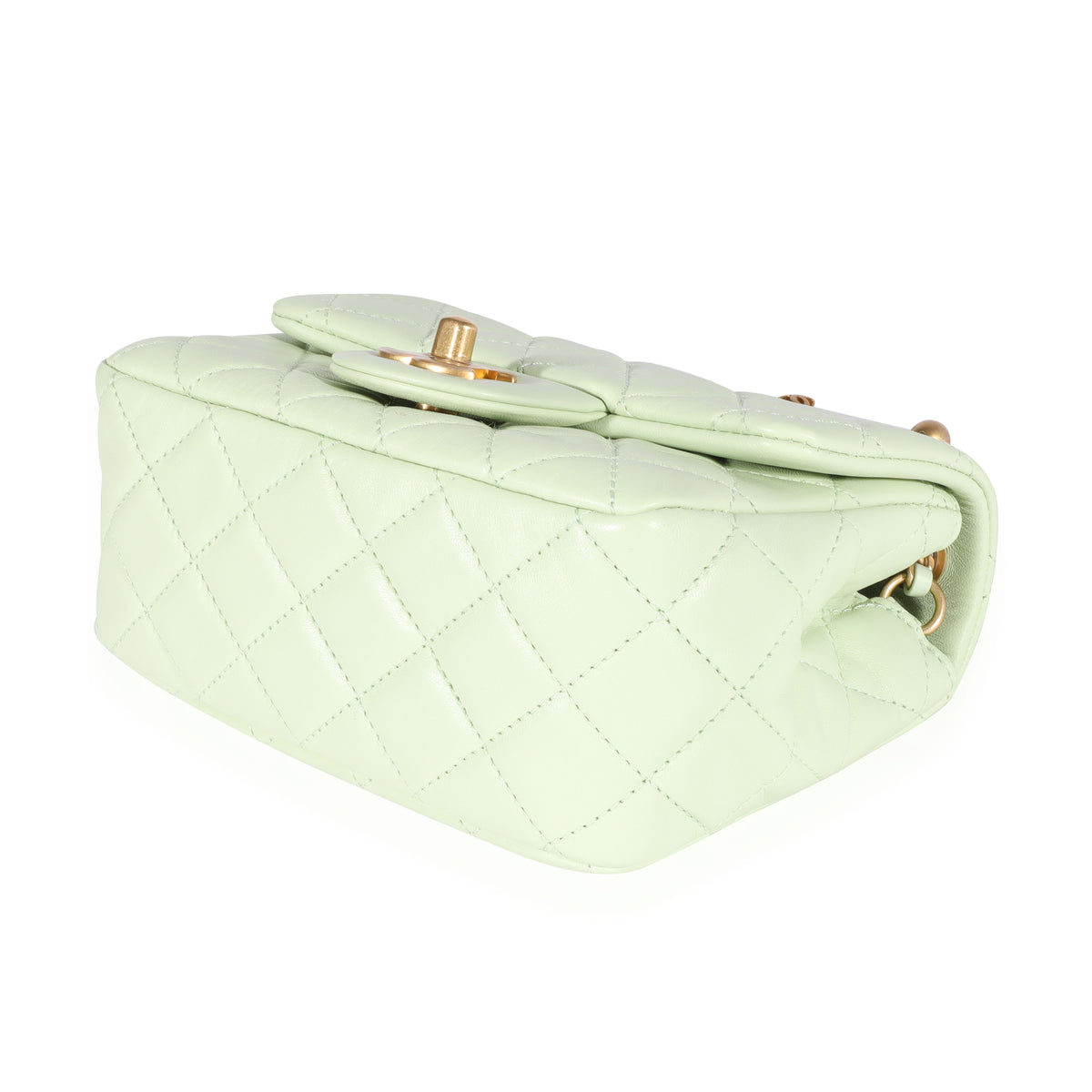 Chanel Light Green Lambskin Rectangular Mini Classic Flap Bag  Madison  Avenue Couture