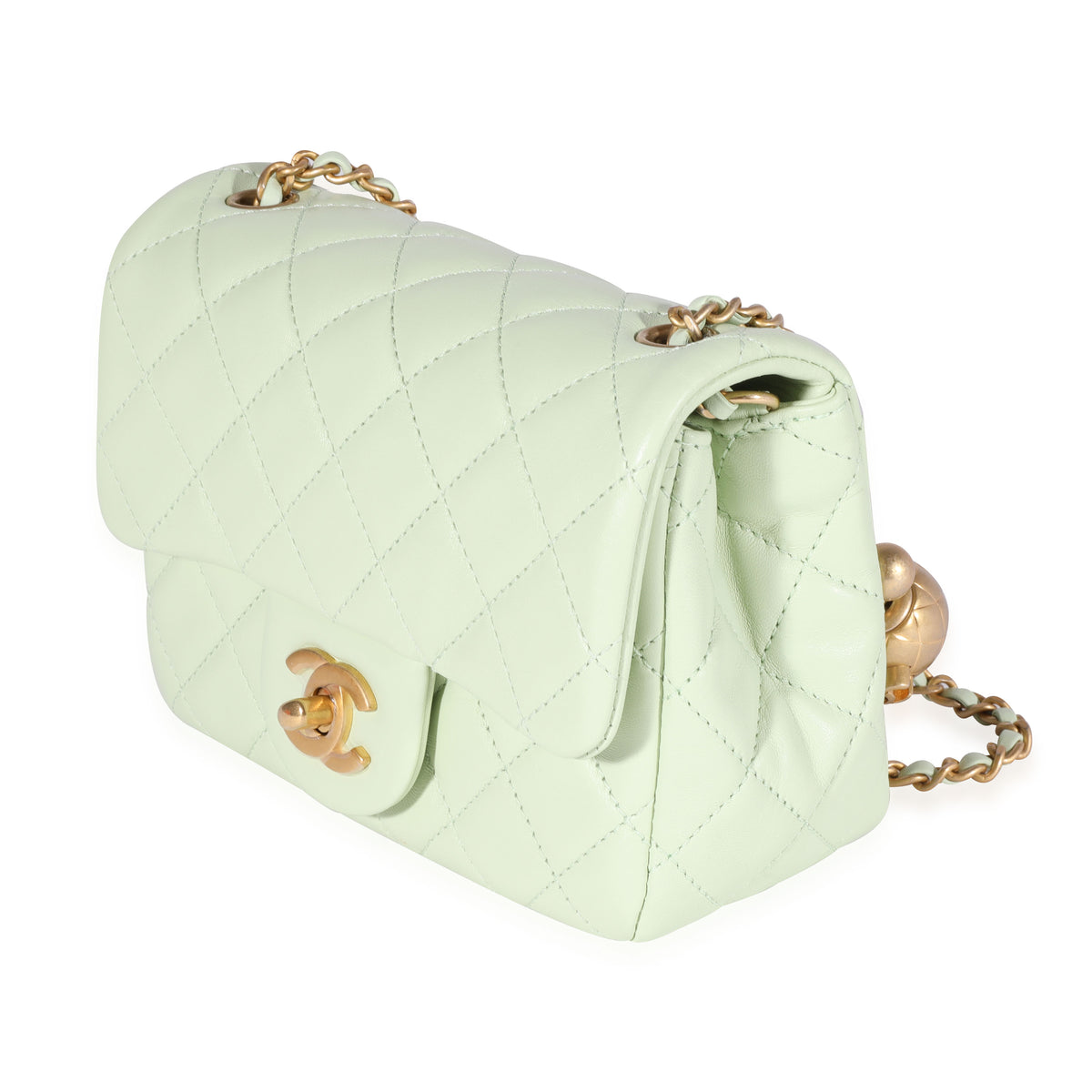 Chanel Heart Mini Flap Bag Turquoise Lambskin Enamel and Light Gold   Madison Avenue Couture