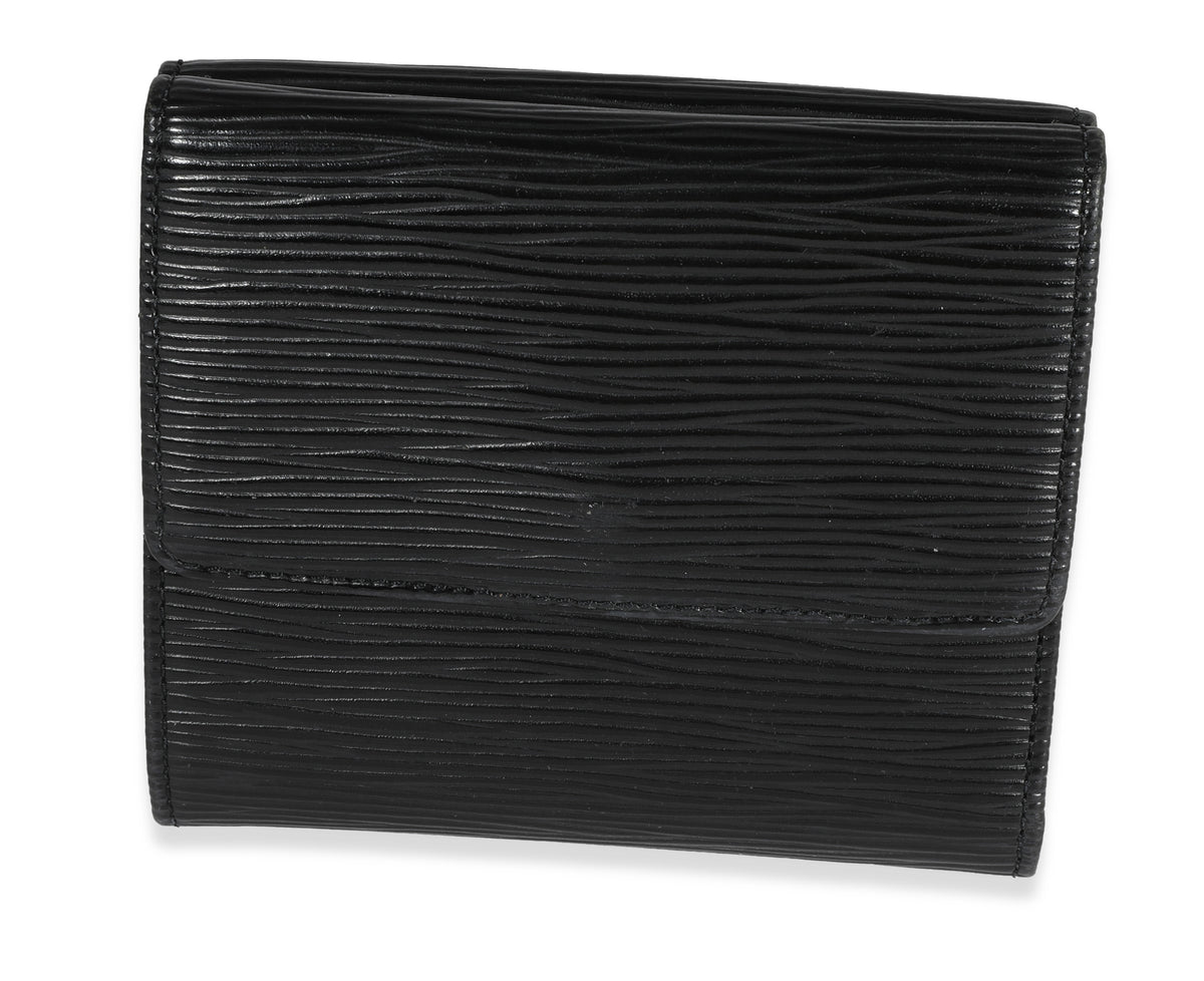 Louis Vuitton Black Epi Leather Porte-Monnaie Compact Wallet | myGemma ...