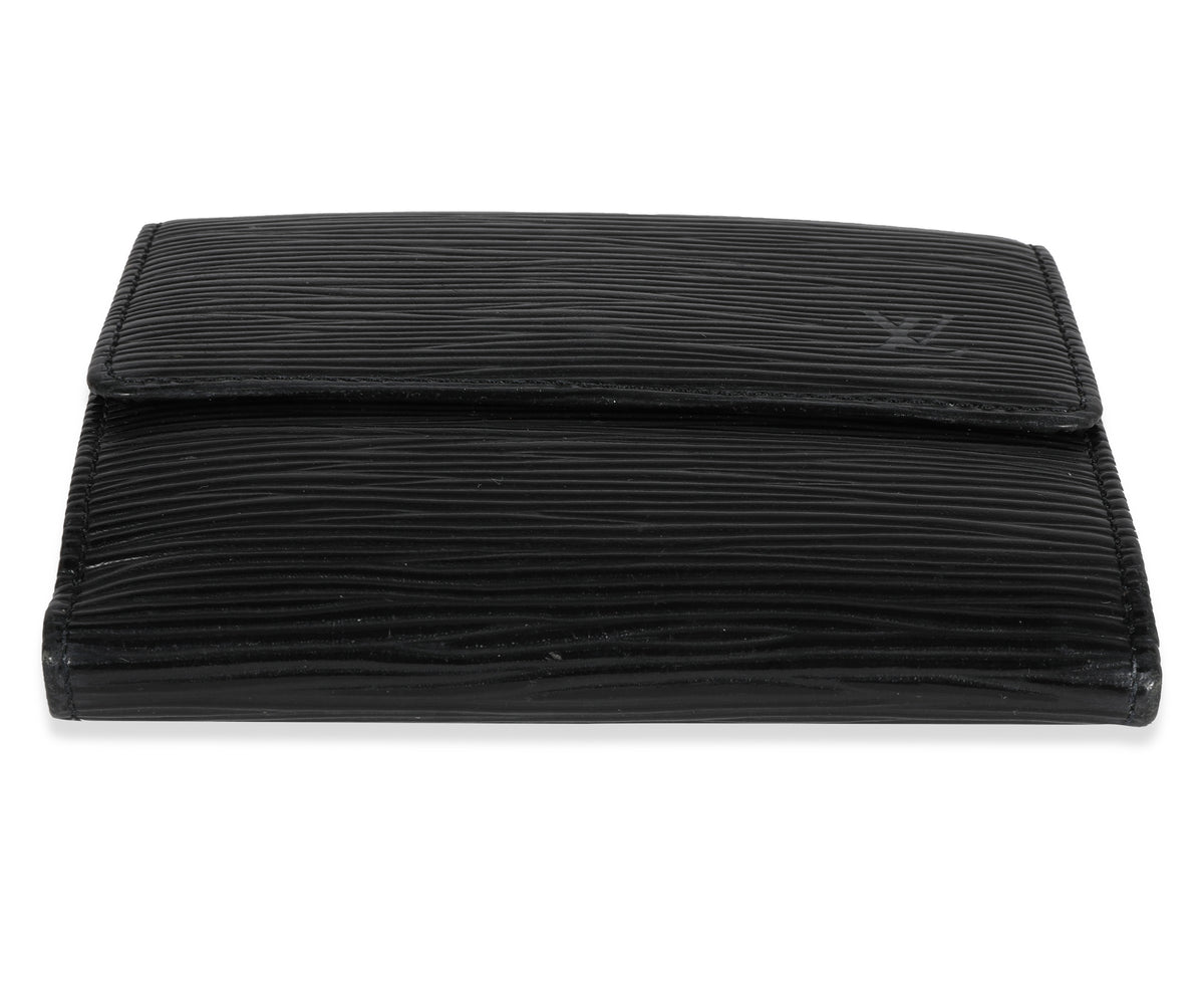 Louis Vuitton Black Epi Leather Porte-Monnaie Compact Wallet | myGemma ...