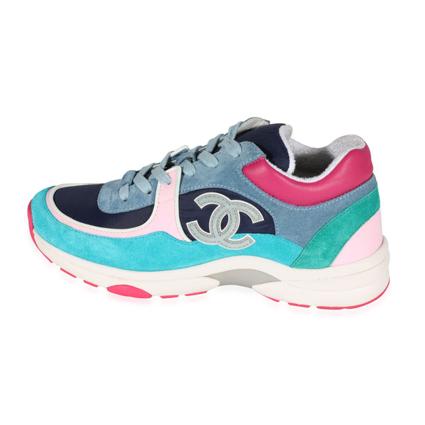 chanel pink and blue sneakers