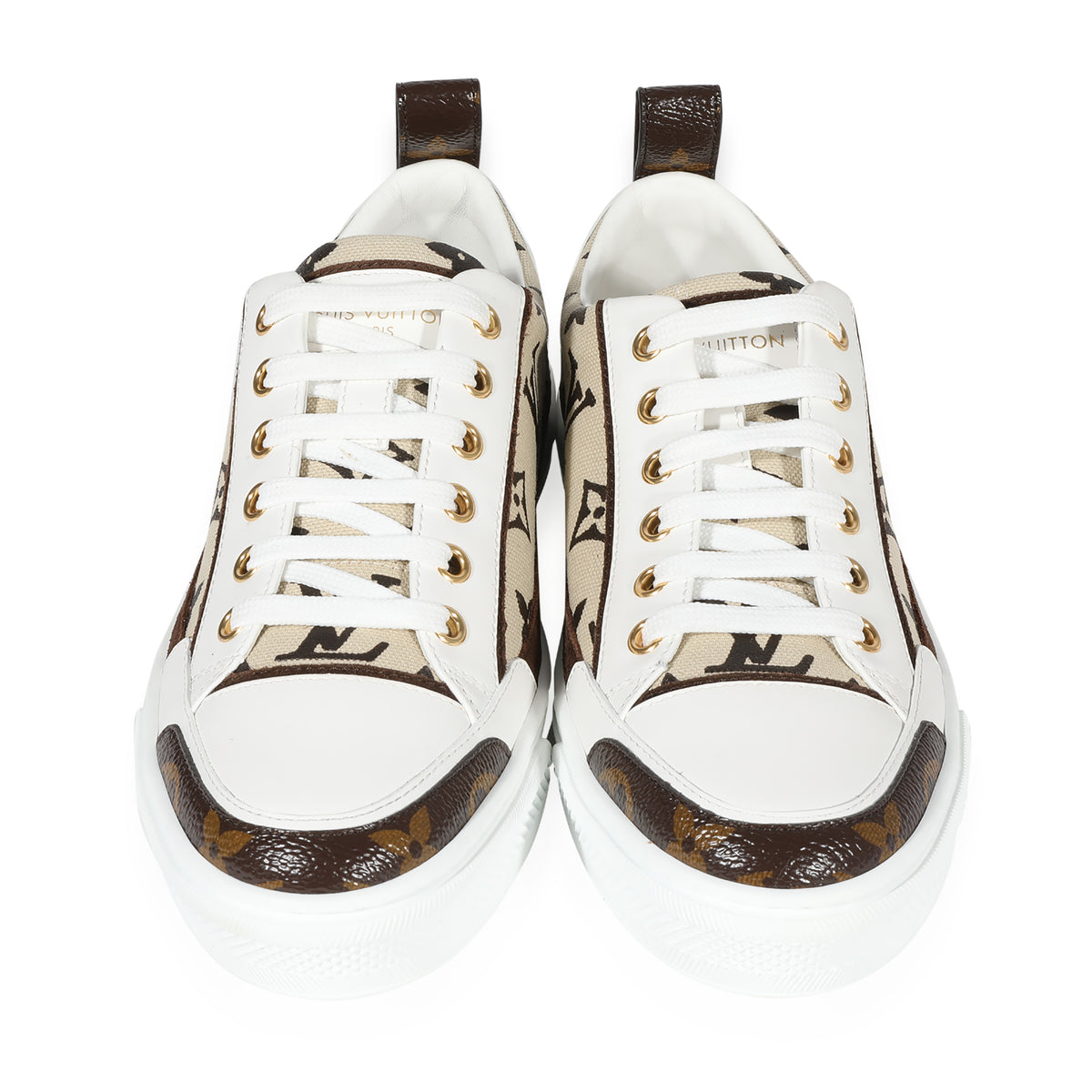 Louis Vuitton Bicolor Monogram Giant Time Out Sneakers 36  The Closet