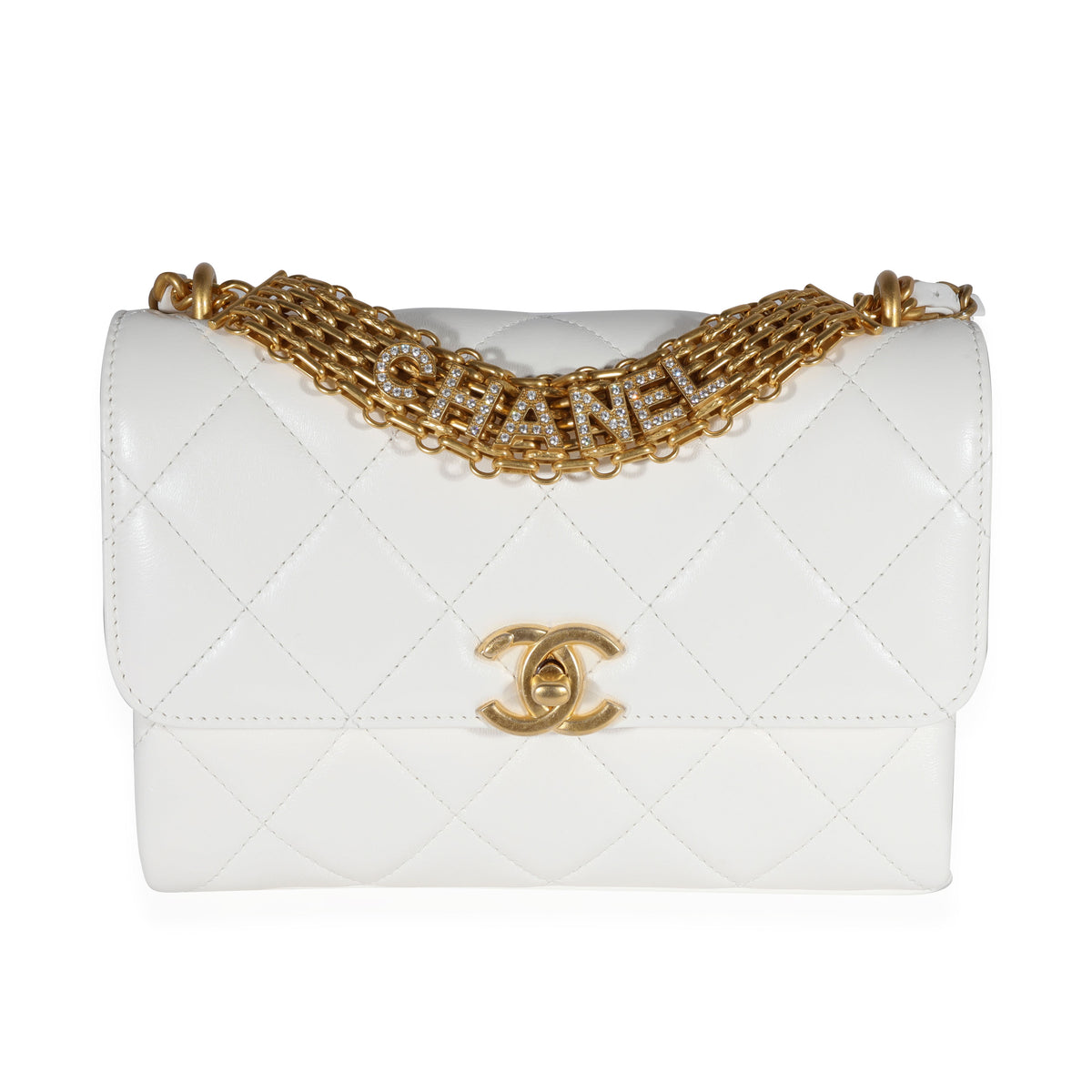 Chanel Bespoke Crystal Bag Silver Hardware  Baghunter