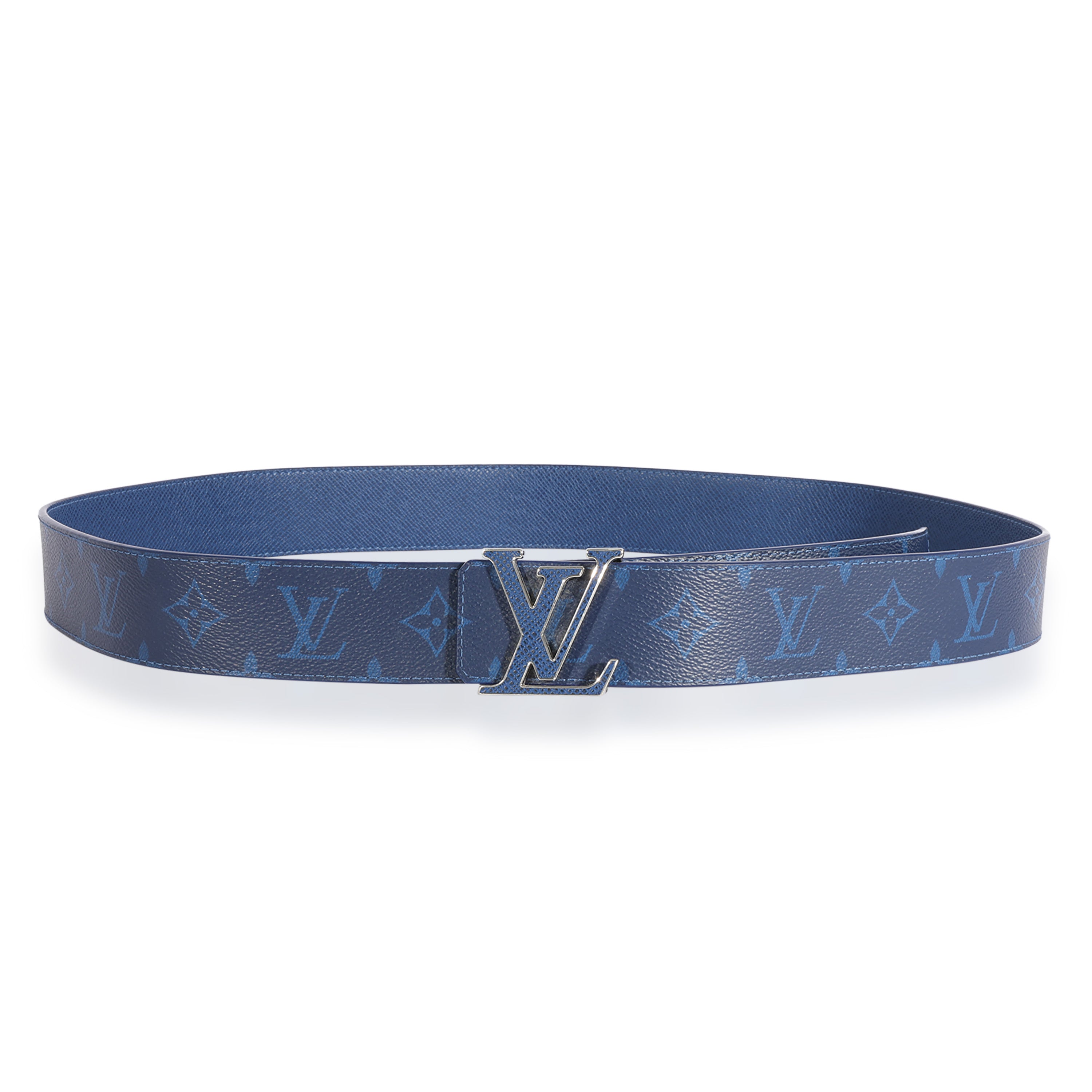 Louis Vuitton Belt Initiales Damier Cobalt Dark Blue/ Black