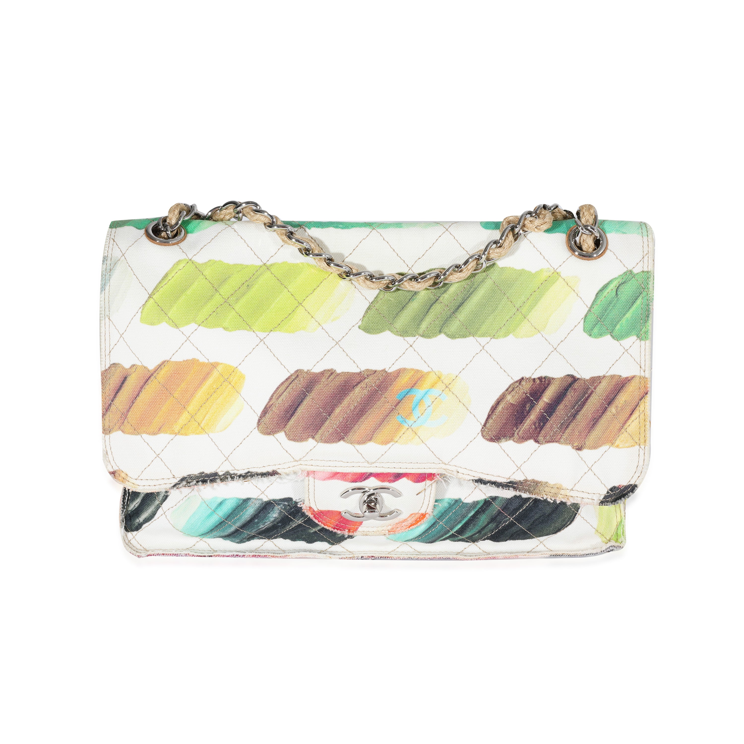 Chanel Multicolor Colorama Frayed Canvas Jumbo Single Flap Bag | myGemma |  Item #123018