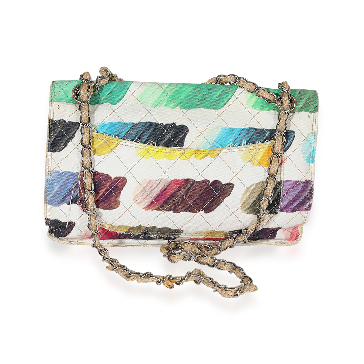 Chanel Multicolor Colorama Frayed Canvas Jumbo Single Flap Bag | myGemma |  Item #123018