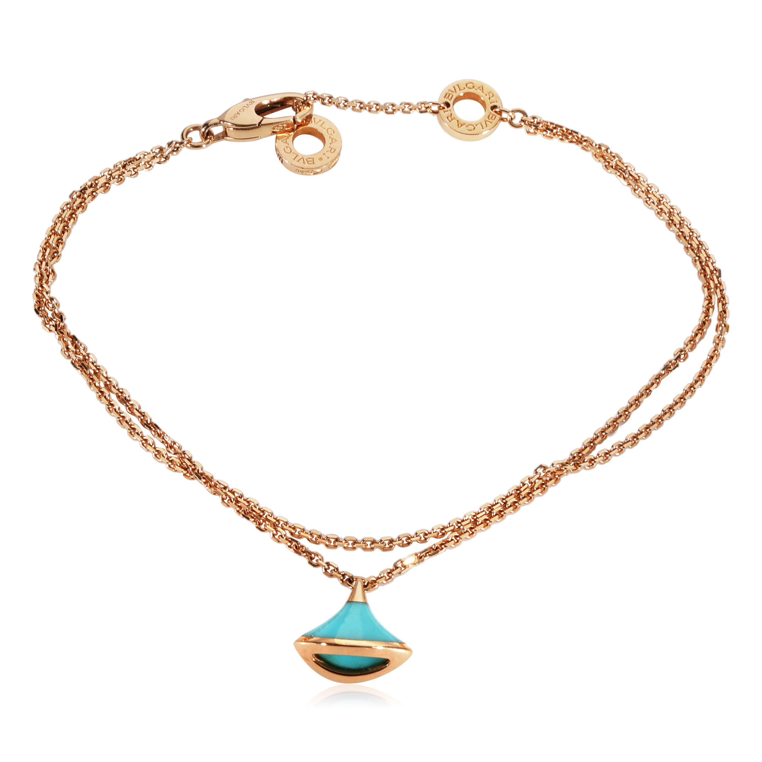 Bvlgari Diva's Dream Bracelet With Turquoise in 18K Rose Gold | myGemma |  Item #123299