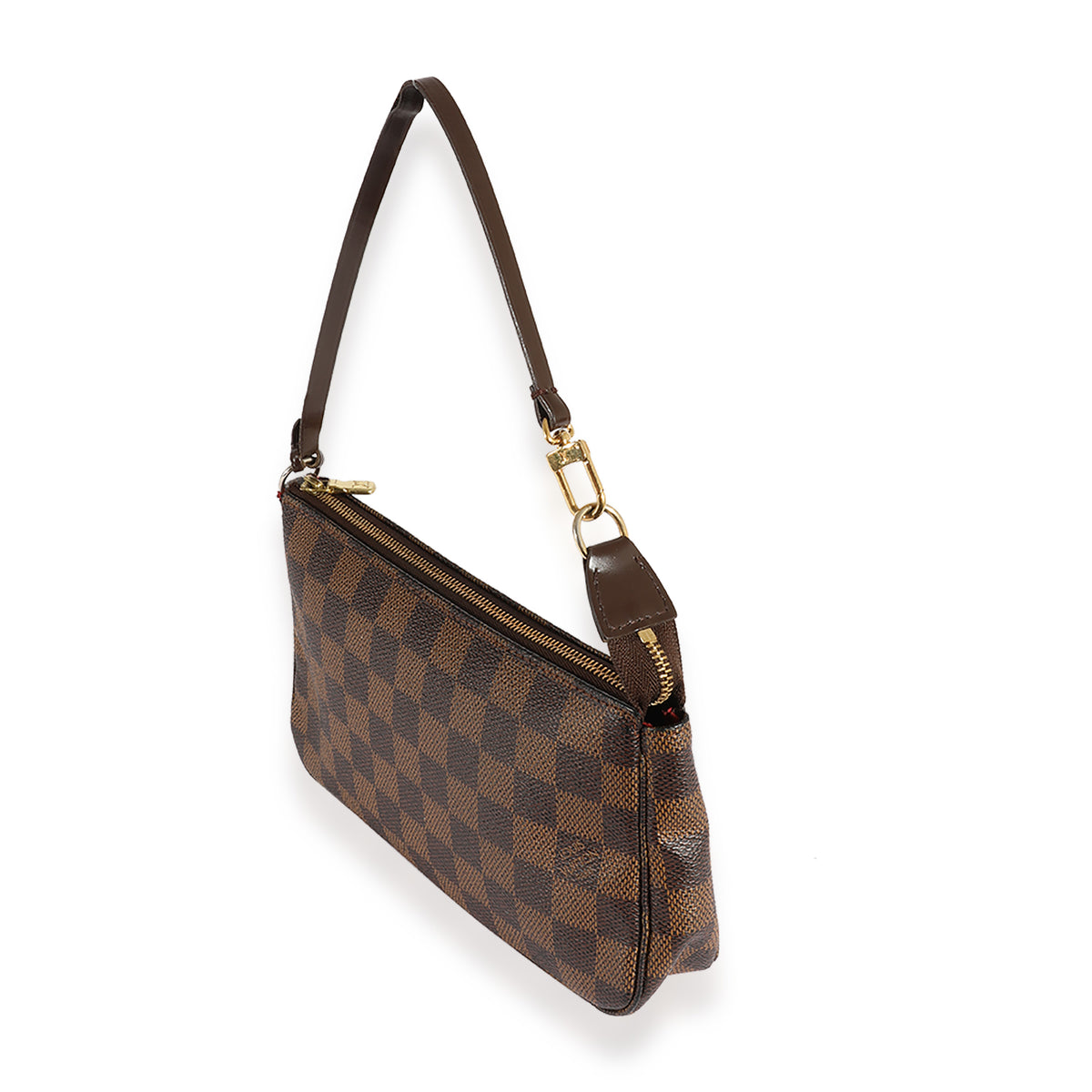 LOUIS VUITTON Pochette Accessoires NM Damier Ebene Pouch Bag Crossbody Strap