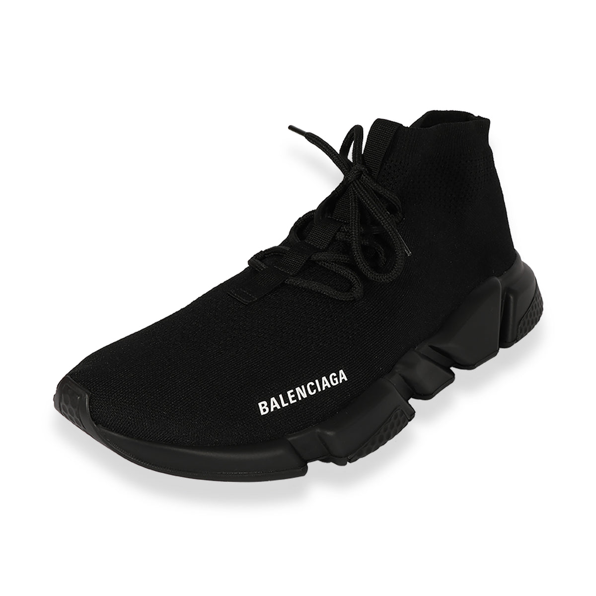 Balenciaga Speed Light LaceUp Sneaker in Black  FWRD