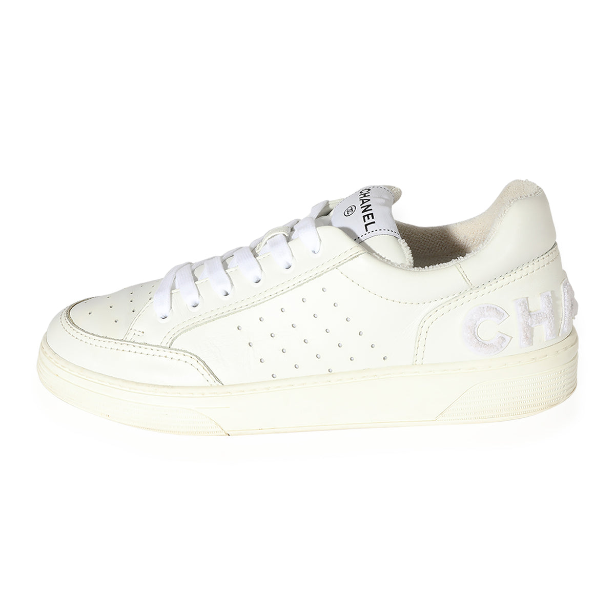 CHANELChanel Logo White Sneakers G38808