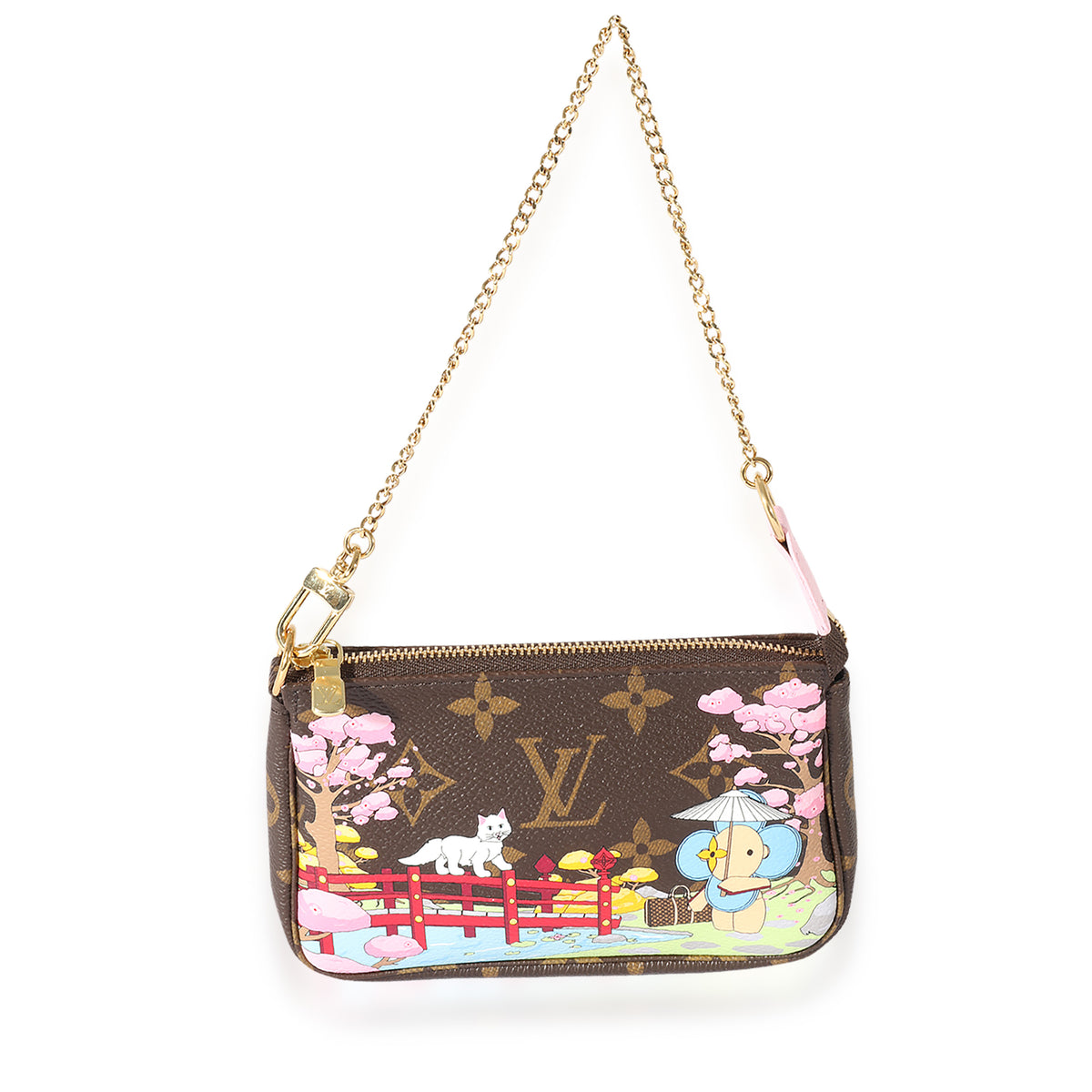 Louis Vuitton Pochette Accessories Mini Rosebud in Empreinte