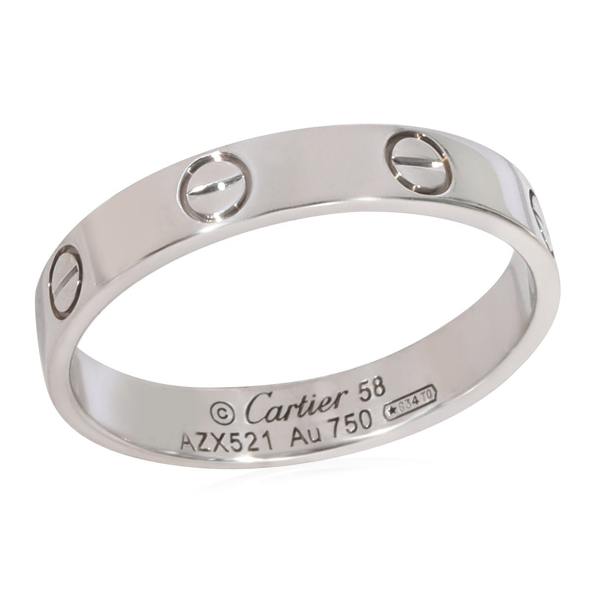 Cartier Love Wedding Band In 18k White Gold MyGemma Item 125824   125824 Pv 8d7a9f8a Ae67 4dfc B582 9a9bf675f320 1200x 