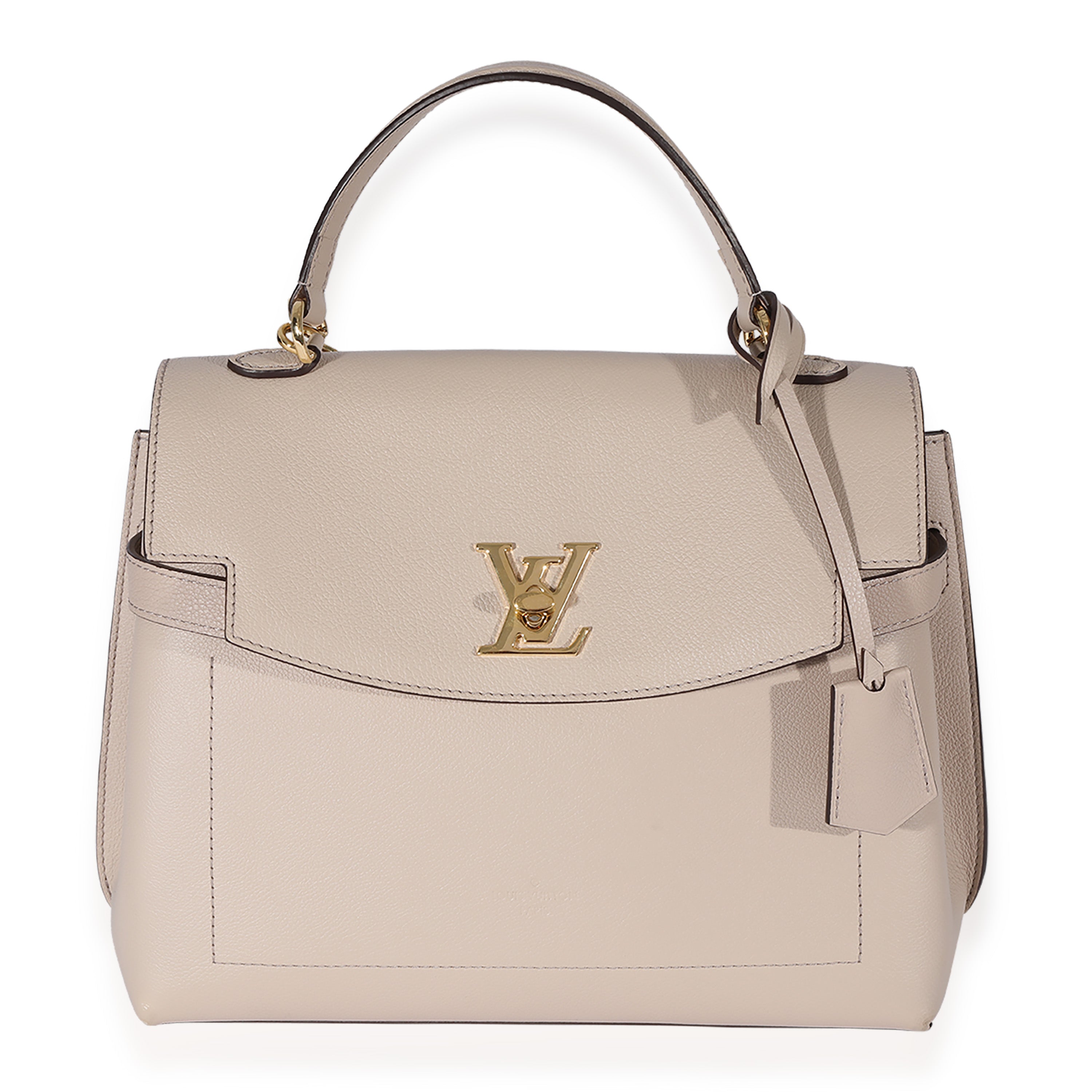 New Authentic Louis Vuitton Lockme Tender Greige Beige Cream Shoulder Bag