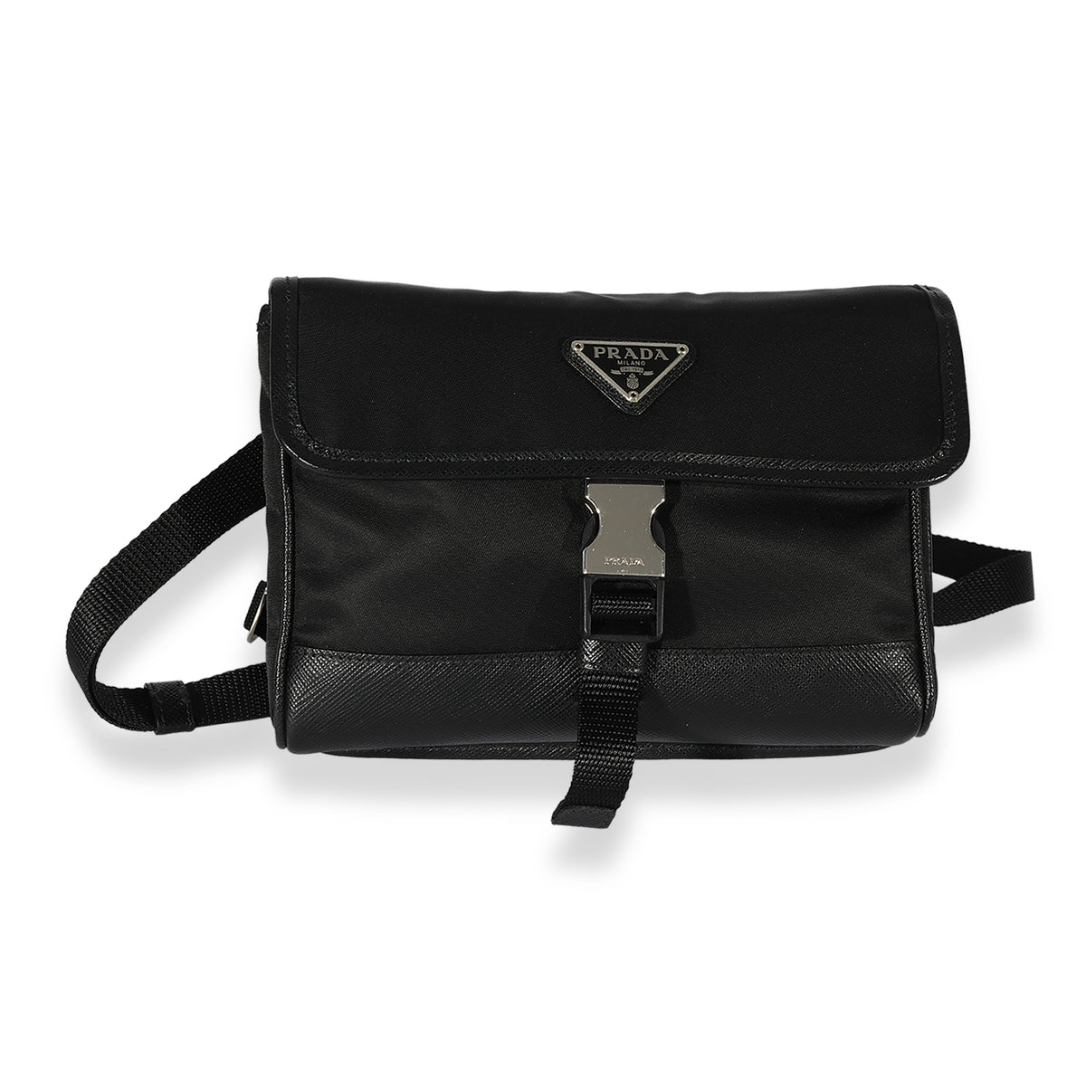 Prada Black Re-Nylon & Saffiano Leather Smartphone Case | myGemma | Item  #126319