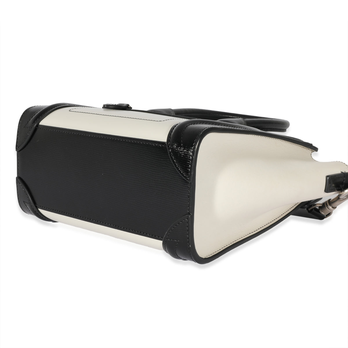 Celine Black White Leather Bicolor Nano Luggage | myGemma | Item #127997