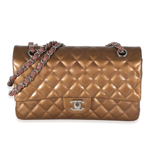 Chanel Small Filigree Vanity Case Beige Black Quilted Caviar