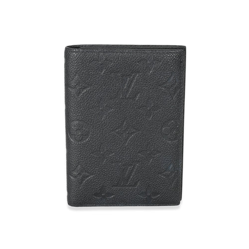 LOUIS VUITTON Monogram Empreinte Black Leather Passport Cover NEW!! Retail:  $450