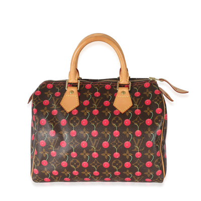 Louis Vuitton Monogram Cherry Cerises Murakami Speedy 25 Multi Satchel