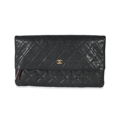 Louis Vuitton - Authenticated Clutch Bag - Leather Black Plain for Women, Good Condition