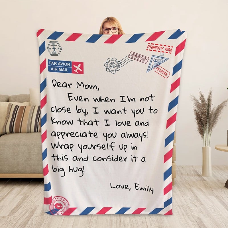 Dear Mom - From Son - Personalized Giant Love Letter Blanket - SS361