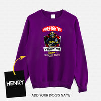 Thumbnail for Personalized Dog Gift Idea - Firefighter Volunteer Rescue Team For Dog Lovers - Standard Crew Neck Sweatshirt