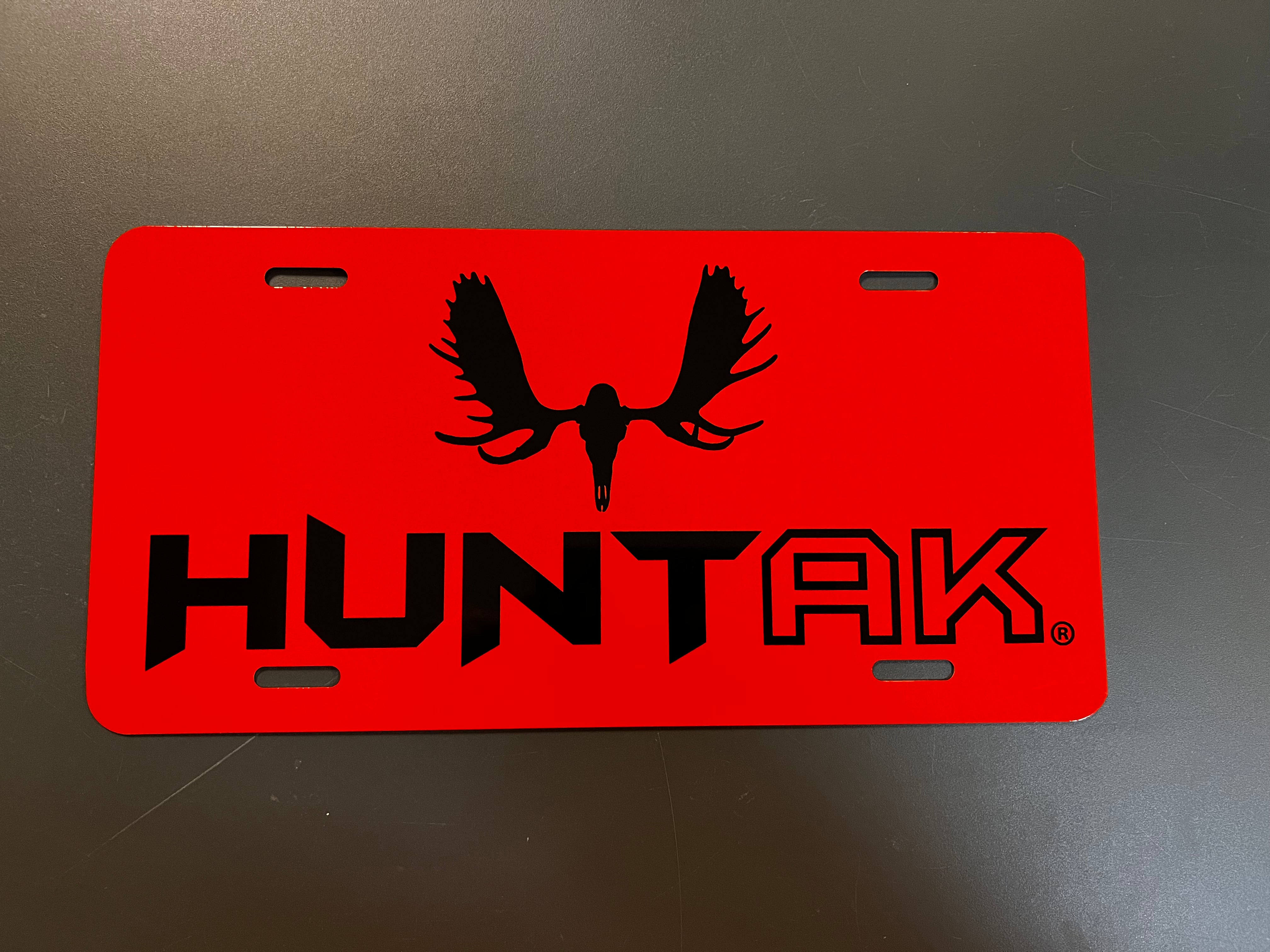 HUNT AK Moose Skull - Vanity License Plate