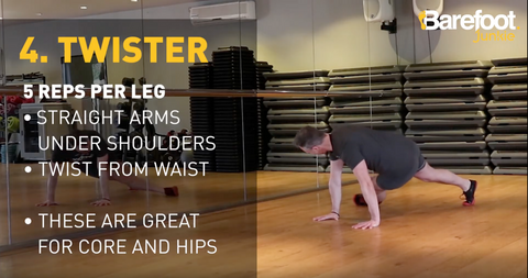 Five Exercises to strengthen your feet - 4. Twister