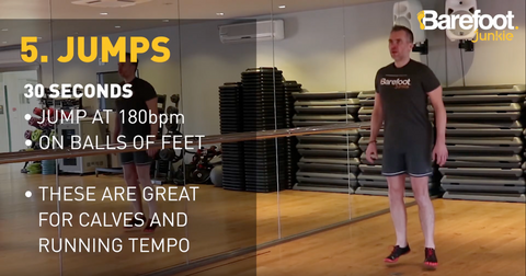 Five Exercises to strengthen your feet - 5. Jumps