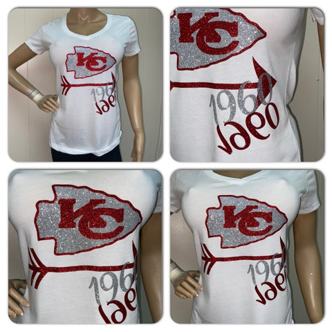 Bling Kansas City Chiefs Football T-Shirt