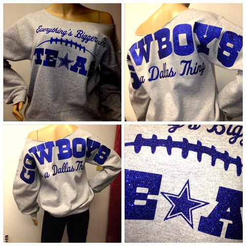 Dallas Dem Boys Oversized Print Sweatshirt ( Front & back) – GlitterTees