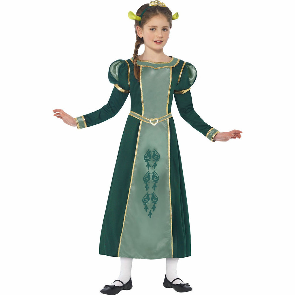 Shrek Princess Fiona Girl's Costume Genuine Licensed with Tiara and Ea ...
