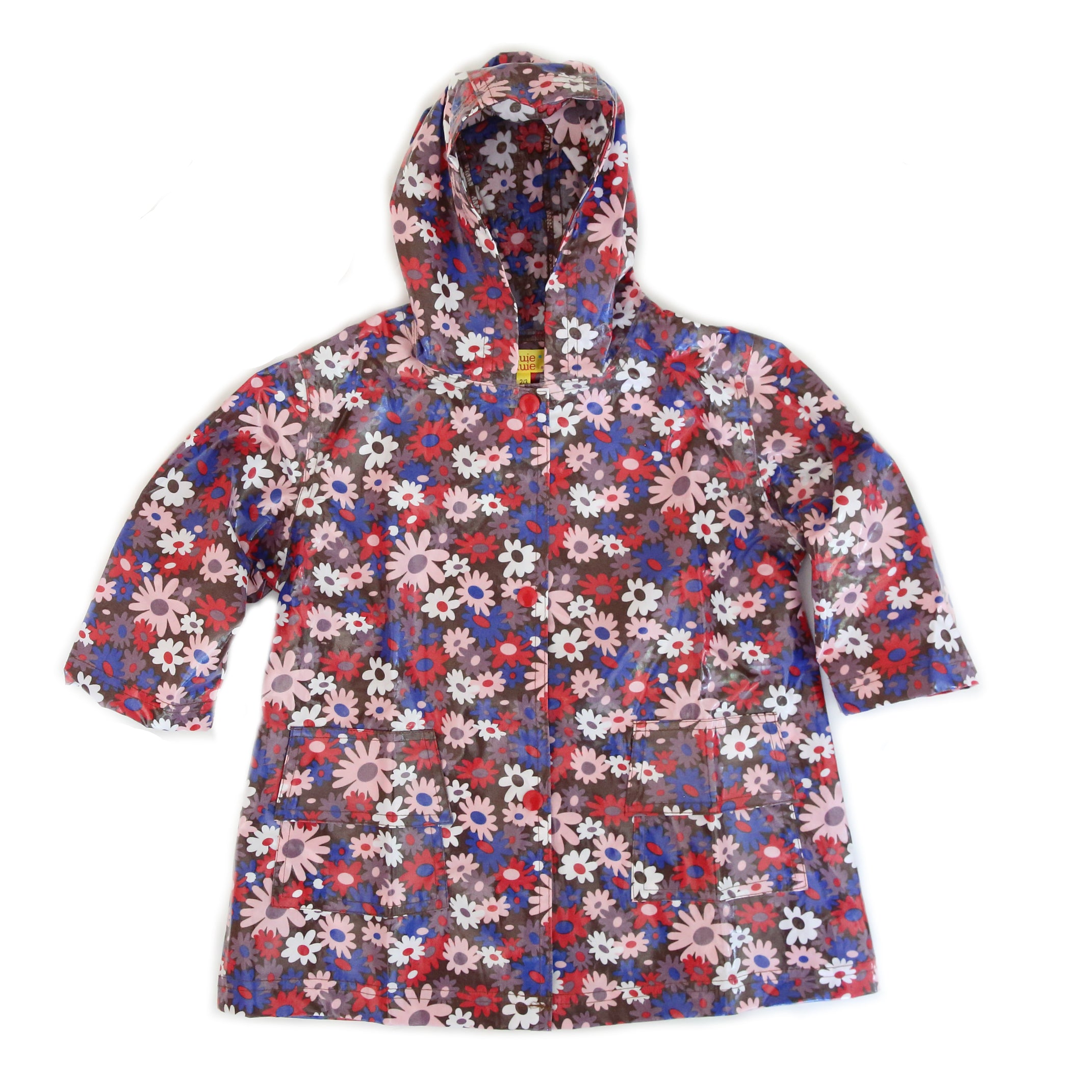 Pluie Pluie Girls Brown Flower Raincoat