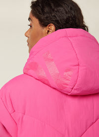 long padded vest | flamingo pink