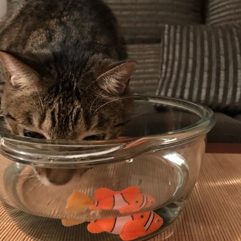 swimming fish toy for cats