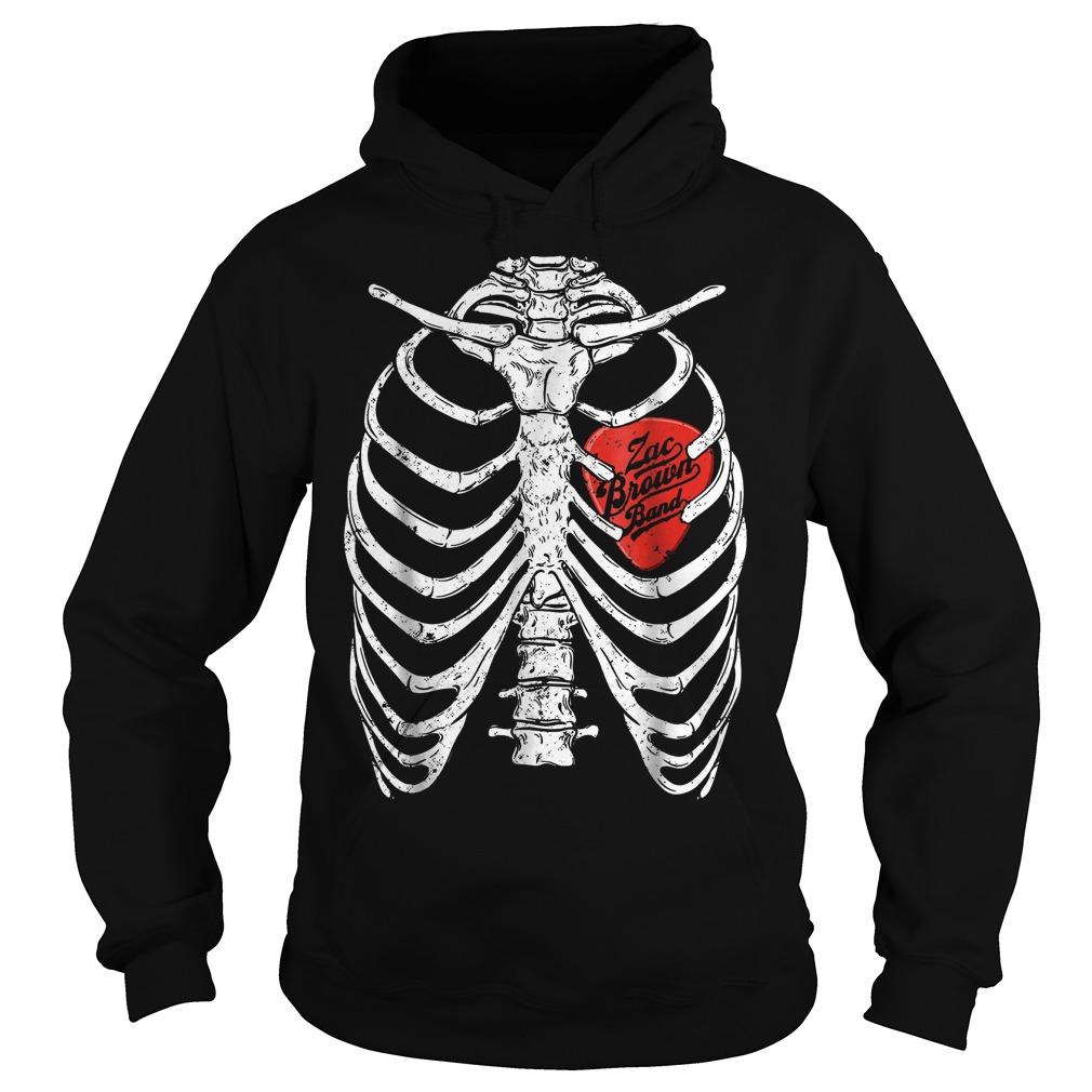 Halloween Zac Brown Band Skeleton Rib Cage Shirts