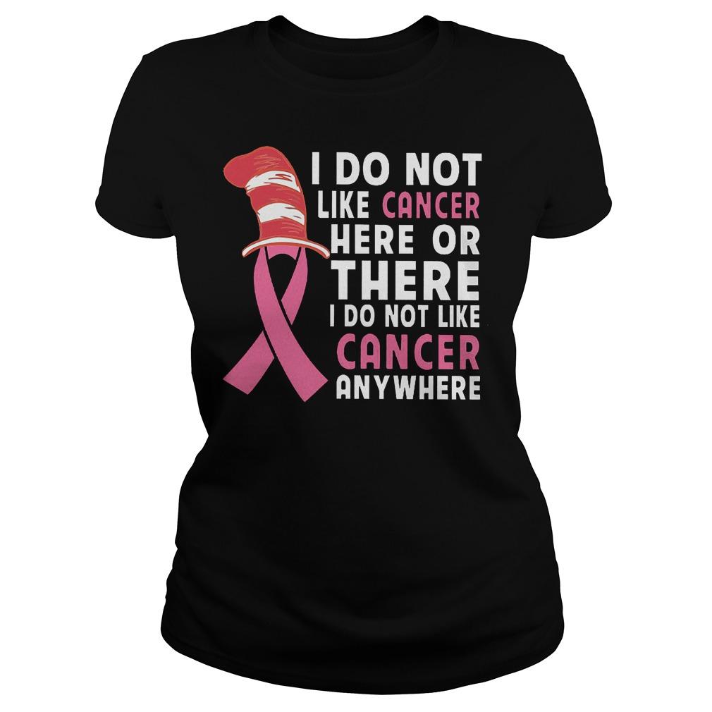 I Do Not Like Cancer Here Or There I Do Not Like Cancer Anywhere Classic Ts