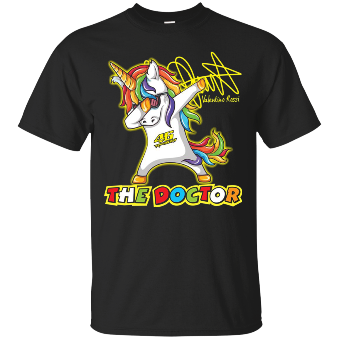 Valentino Rossi 46 The Doctor Unicorn Dabbing Shirt T Shirt