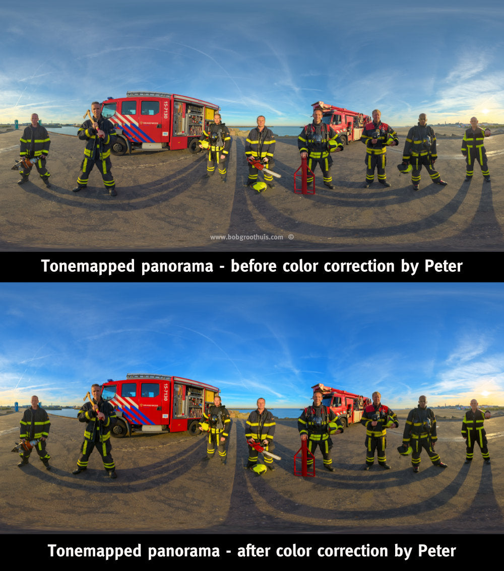 The (close) Encounters Project - Part 13 - Fireman Scheveningen - HDR Panorama portret - Color correcting by Peter